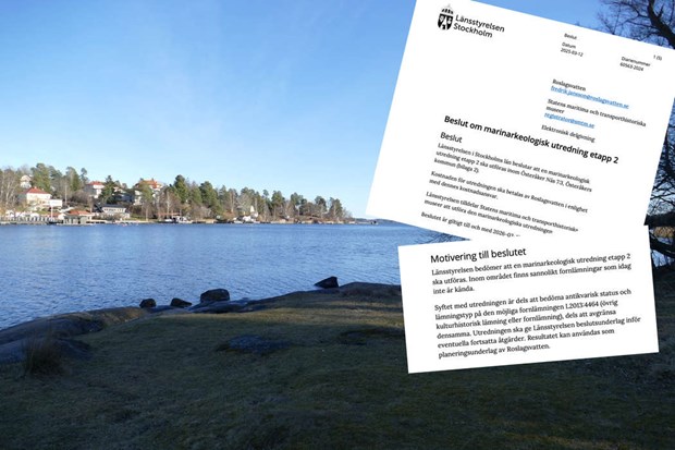 Möjligt vrak i vägen för VA-ledning Möjligt vrak i vägen för VA-ledning
