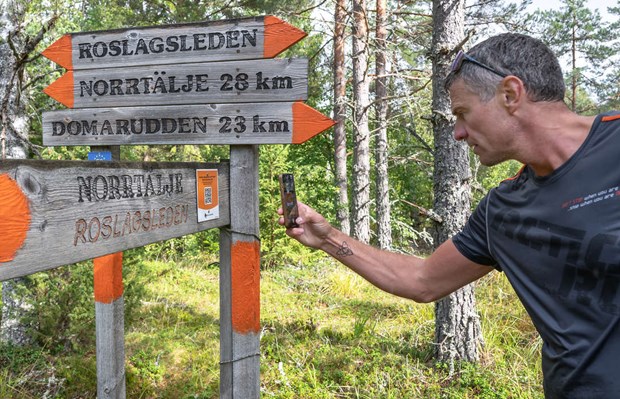 Slitage l�ngs Roslagsleden � Nils sprang vilse 