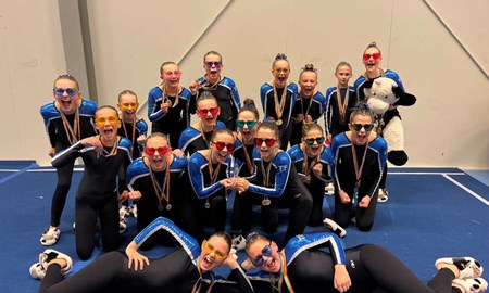 Truppgymnaster intog pallen