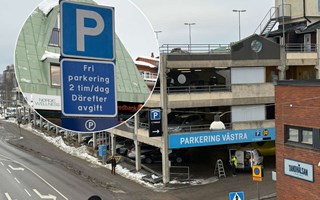 Nedkortad fri parkering uppr�r 