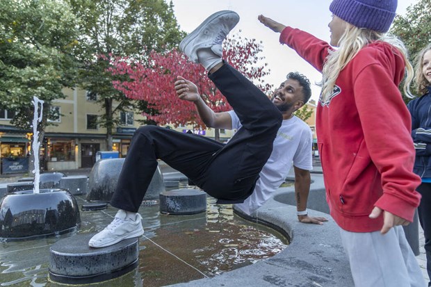 Här tränas parkour mitt i centrum Här tränas parkour mitt i centrum